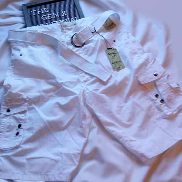 Chams Other - ⬇️ White Belted Cargo Shorts Size 40